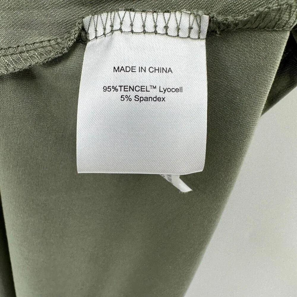Quince Women’s Sage Green Tencel Jersey Wrap Dress Midi sz S NWT Short Sleeve - Picture 4 of 7